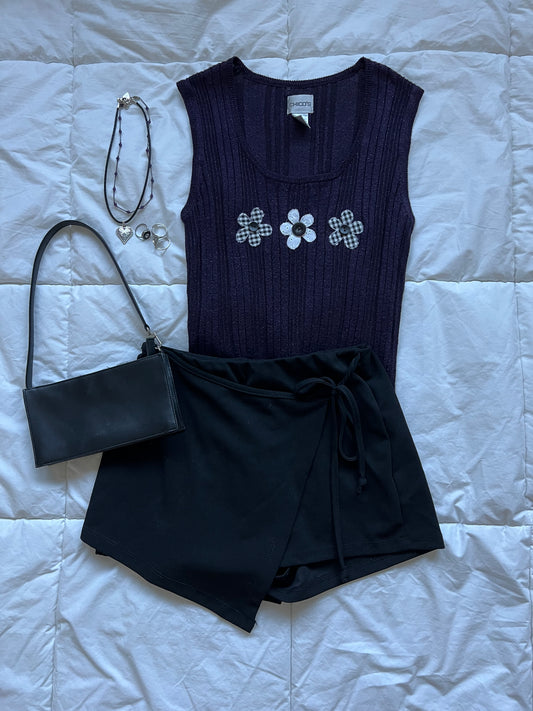 Purple Button Flower Tank